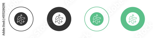 Microorganism icon logo vector set. Graphic design elements