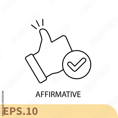 affirmative icons  symbol vector elements for infographic web