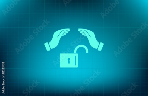 Vector icon on a blue background with a gradient	