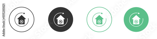 Mortgage icon logo vector set. Graphic design elements