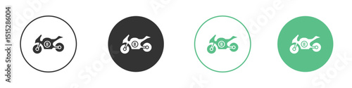 Motorcycle icon logo vector set. Graphic design elements