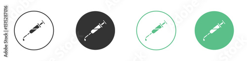 Needle icon logo vector set. Graphic design elements