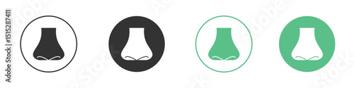 Nose icon logo vector set. Graphic design elements