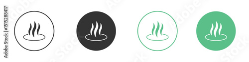 Onsen icon logo vector set. Graphic design elements