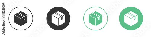 Package icon logo vector set. Graphic design elements