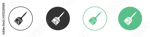 Paint brush icon logo vector set. Graphic design elements