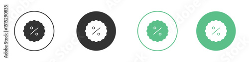 Percentage icon logo vector set. Graphic design elements