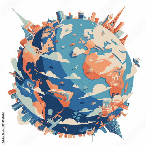 Global Travel A World of Adventure Awaits in This Stunning Illustration