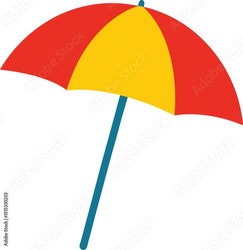 beach umbrella icon clipart vector on transparent background
