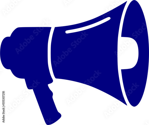  Blue megaphone Special offer. Social media promotion. Marketing time concept. Loudspeaker or speaker object.. 3D Vector illustration