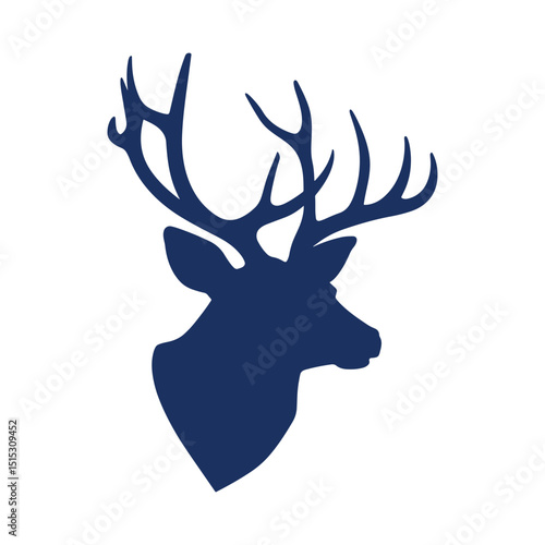 Deer Logo Design Vector, Deer Silhouette, Elegant black gold deer logo design, 
