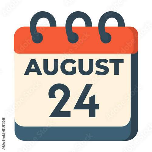 24 august calendar vector on white background
Vector calendar with date