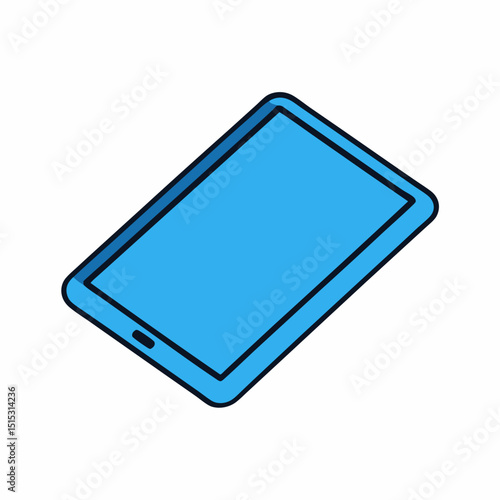 Modern blue tablet device digital technology icon