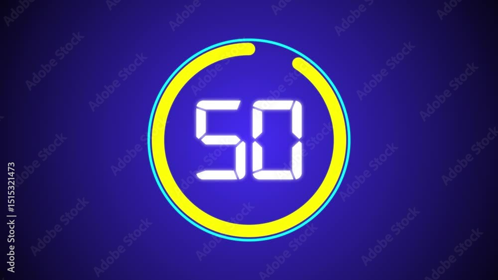 Round circle countdown timer 55 Seconds animation from 55 to 0 seconds, Round circle 55 seconds countdown, Countdown timer, Digital Countdown video Round circle countdown timer 55 Seconds animation from 55 to 0 seconds, Round circle 55 seconds countdown, Countdown timer, Digital Countdown video