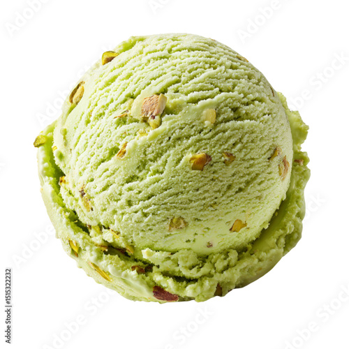 Strawberry, vanilla, pistachio Ice Cream Scoop on White Background
Pink Ice Cream Ball Close-Up Isolated


