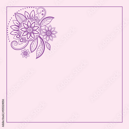 pink background with flowers