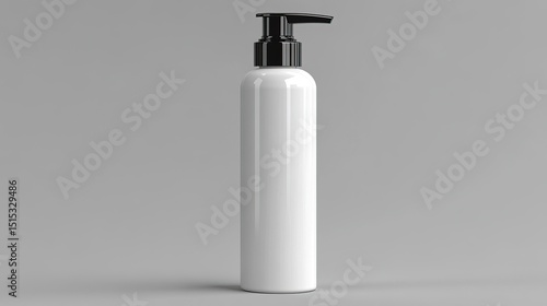Wallpaper Mural Plain white pump bottle on a gray background for packaging design Torontodigital.ca