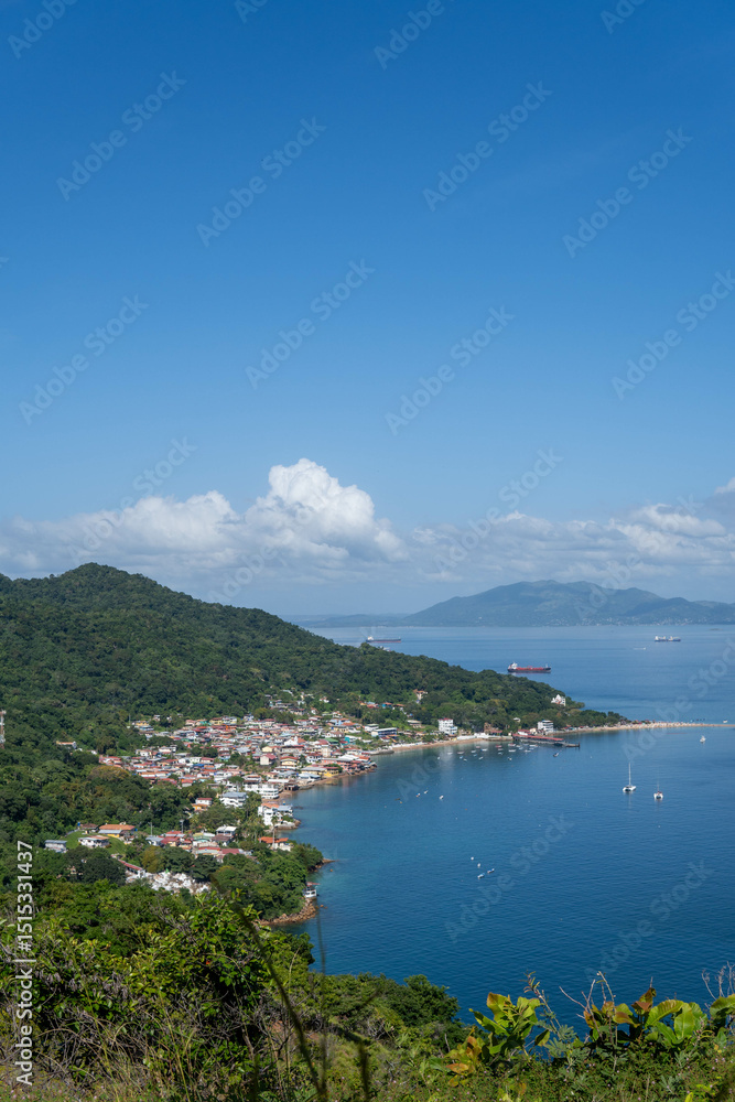 Obraz premium Taboga coastal town panama caribbean island town