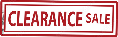 Red Clearance Sale Sign in Bold Font, Emphasizing Savings and Discount Opportunities.