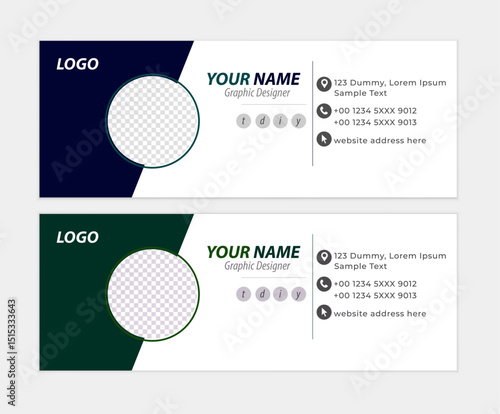 Clean and simple email signature or email footer template 