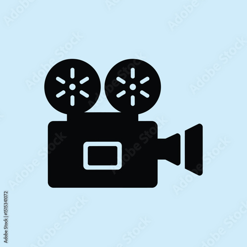 vector icons for cinema, Director's Chair , theatrical roles, video tape, cinema shattered spotlight, Theater Ticket
