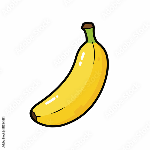 Vector illustration design of a cartoon yellow banana