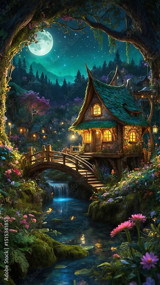 Fototapeta premium A quirky, detailed digital illustration