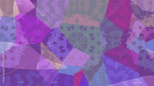 Colourful broken animated kaleidoscope background