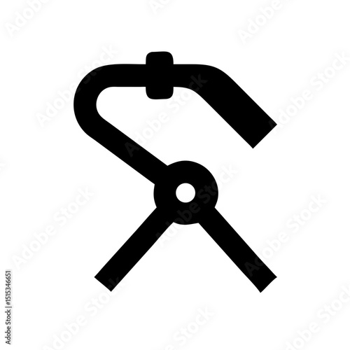 Vector of a clamp tool icon engineering building tool set


