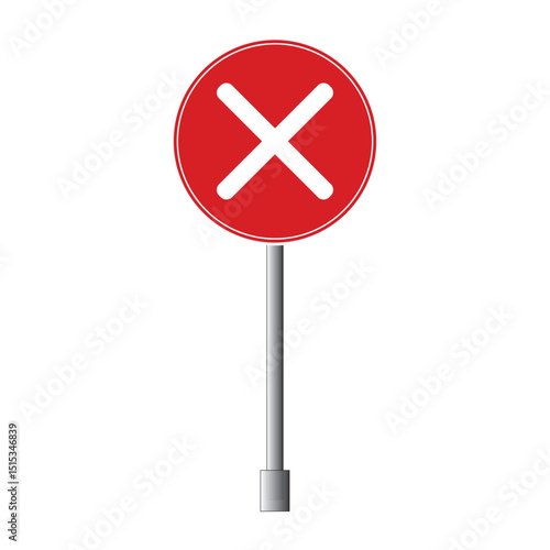  Includes stop, no entry and barrier icons. Flat vector style for safety, traffic, construction, or alert use. icons, vector. Set of red warning and prohibition sign.