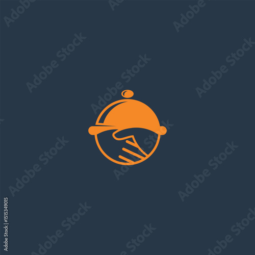 Food platter handshake culinary collaboration concept