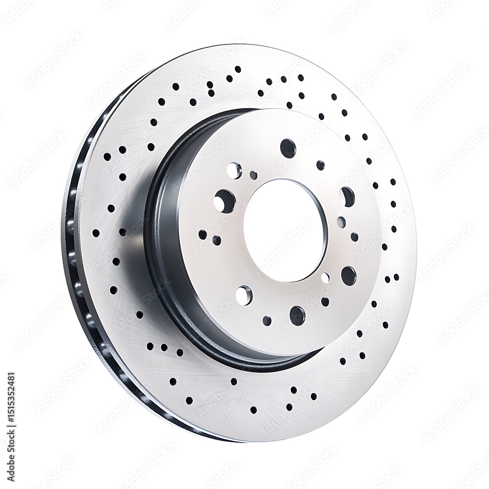 Modern Automotive Brake Rotor with Pads Precision Studio Shot Modern Automotive Brake Rotor with Pads Precision Studio Shot