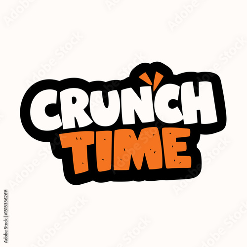 sticker design of crunch time