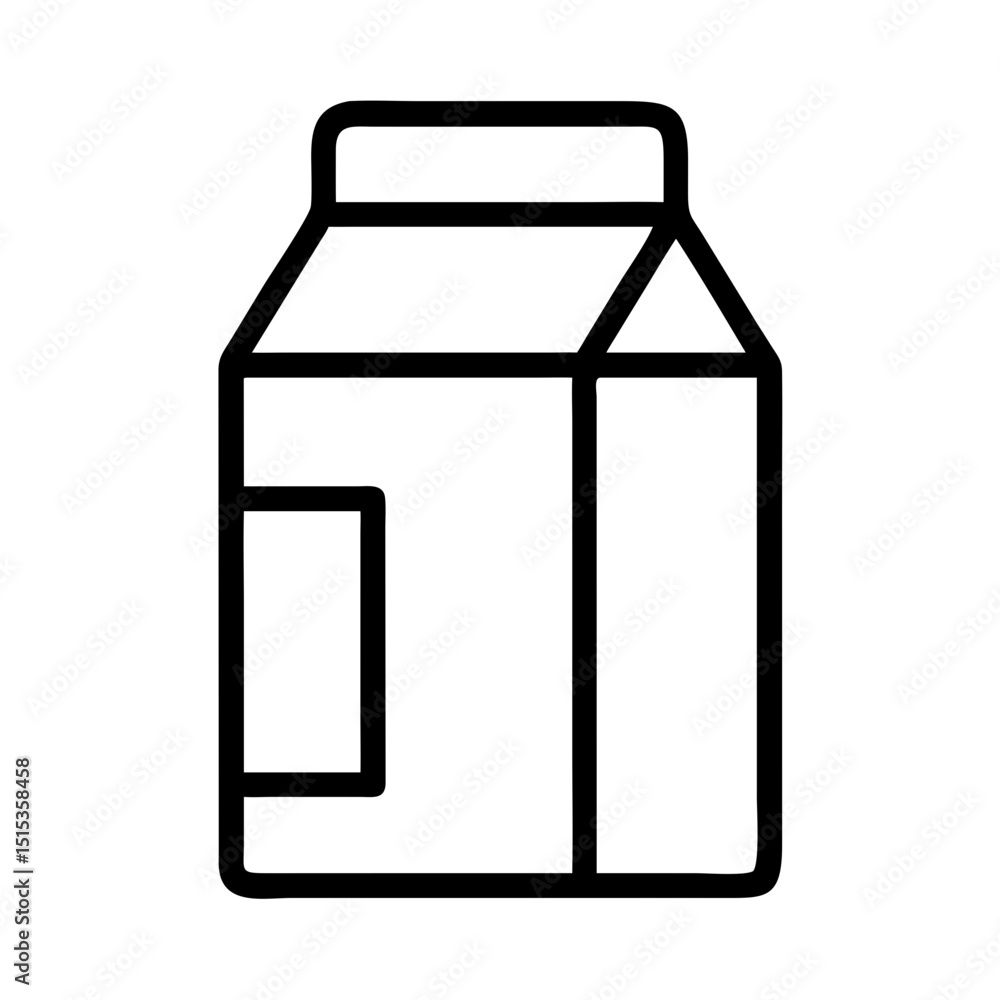 Milk carton icon in outline style Milk carton icon in outline style