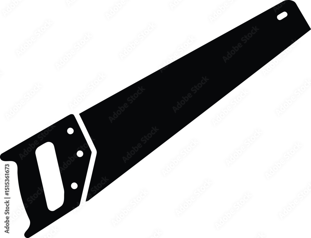 Solid Black Hand Saw Icon, Simple Minimalist Carpenter Tool Symbol AI Generative Solid Black Hand Saw Icon, Simple Minimalist Carpenter Tool Symbol AI Generative