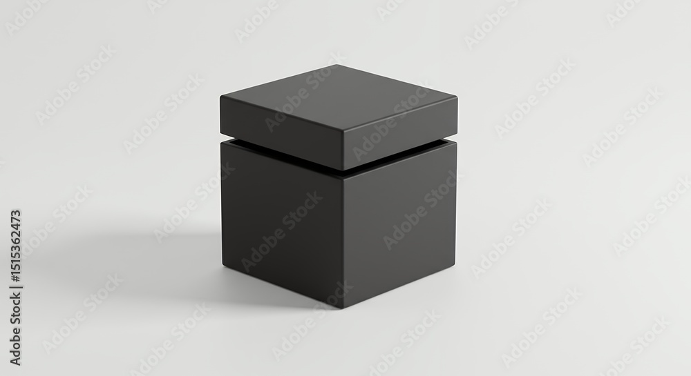 Obraz premium Dark gray square box product display