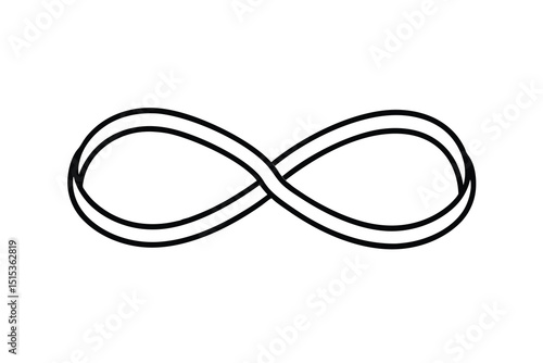 Infinity symbol line art design endless loop graphic