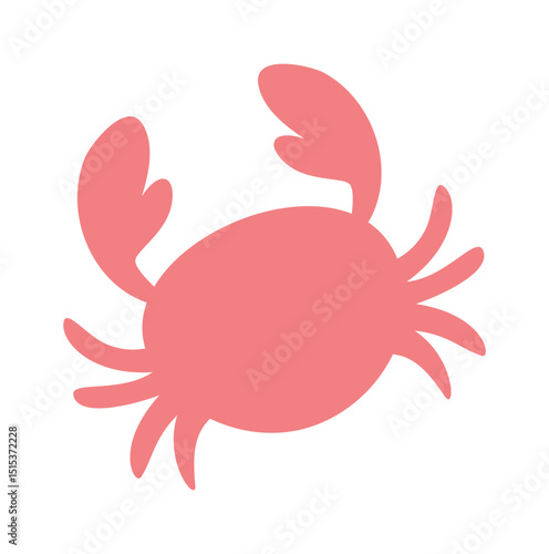 Crab boho silhouette beach habitant