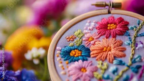 Plakat Learn basic embroidery stitches. This visual guide is perfect for beginners. 