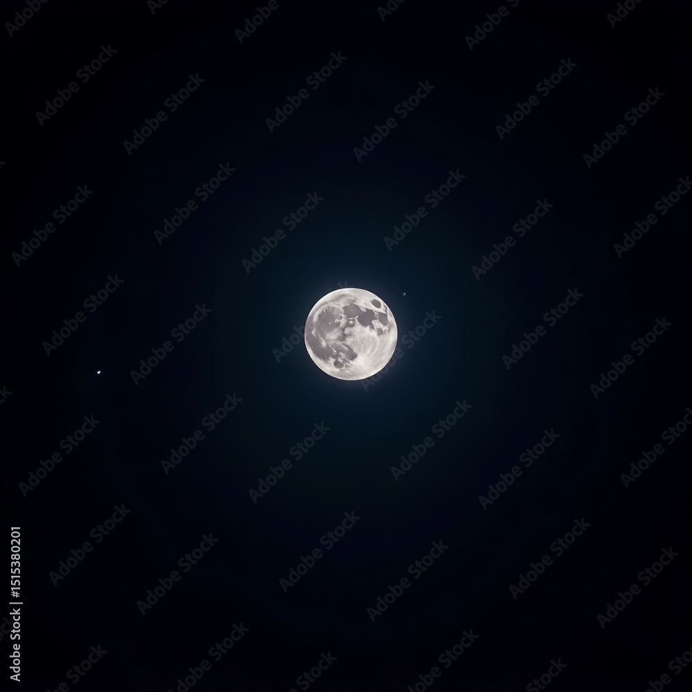 Fototapeta premium full moon over blue sky