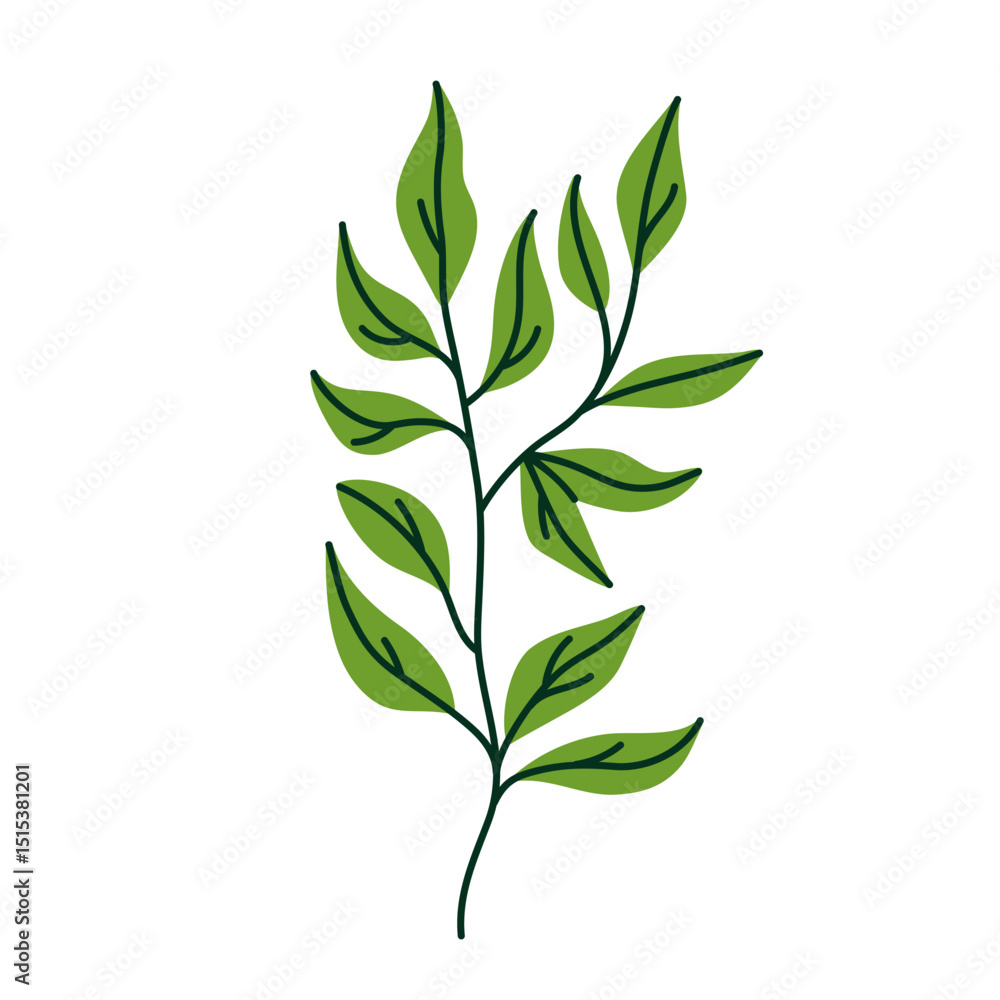 Obraz premium Leaf vector colorful on transparent background