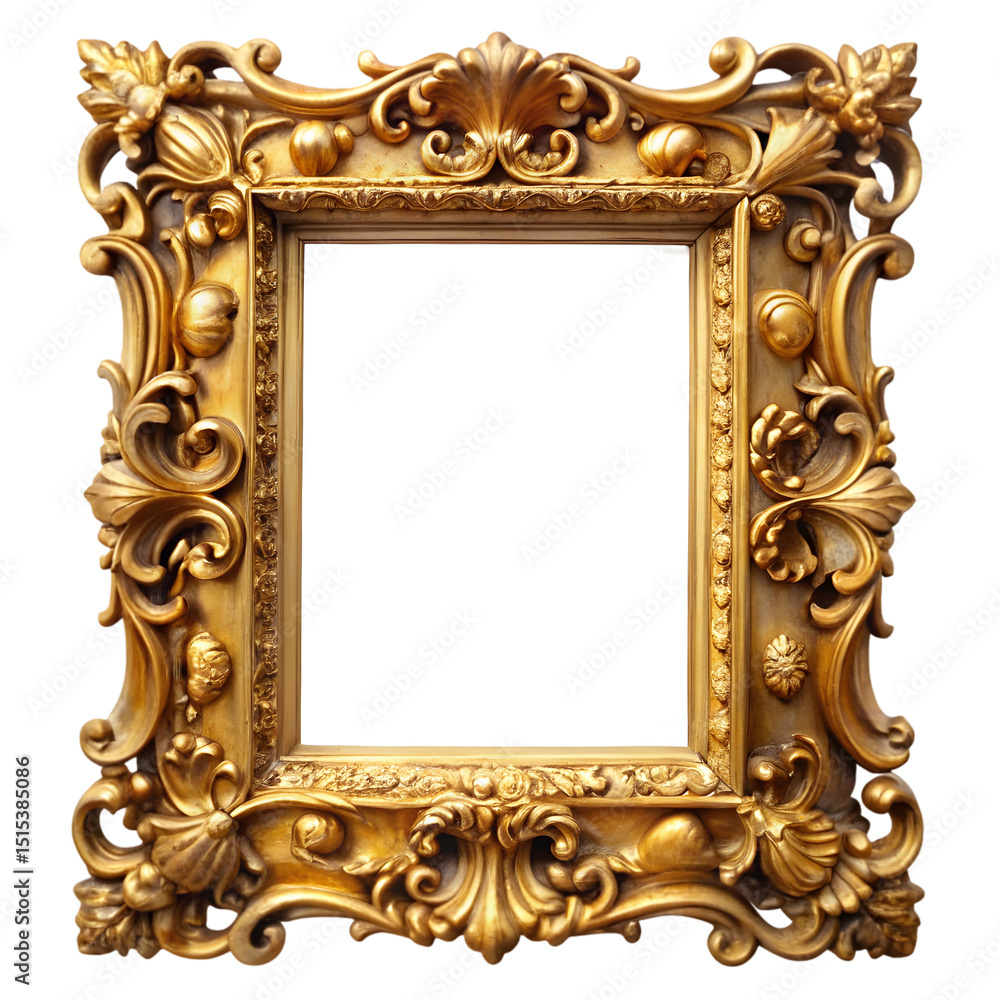 Ornate golden baroque picture frame Ornate golden baroque picture frame