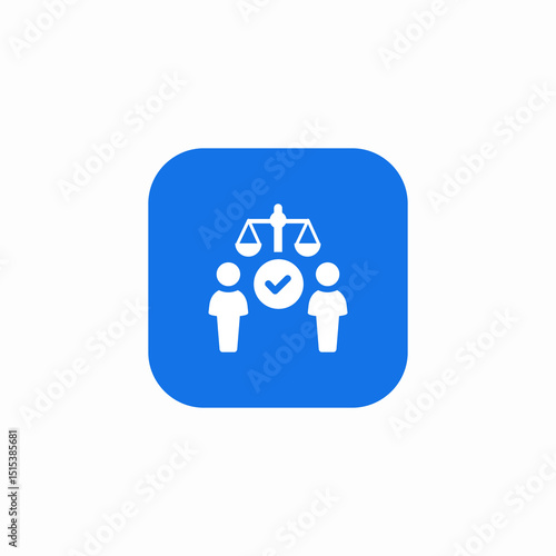 equality scale icon sign vector