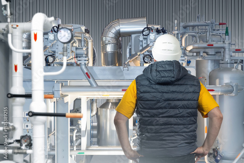Man brewery employee. Chemi...