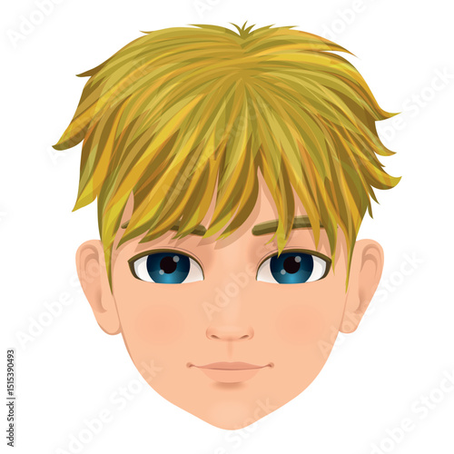portrait or face of a boy during puberty
