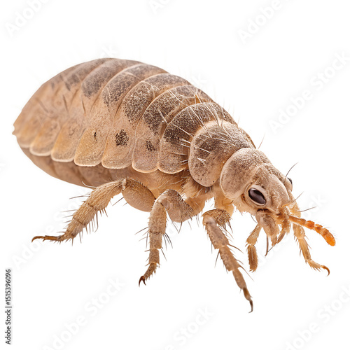 Human Head Louse Macro Photo – Isolated High-Resolution Image on png