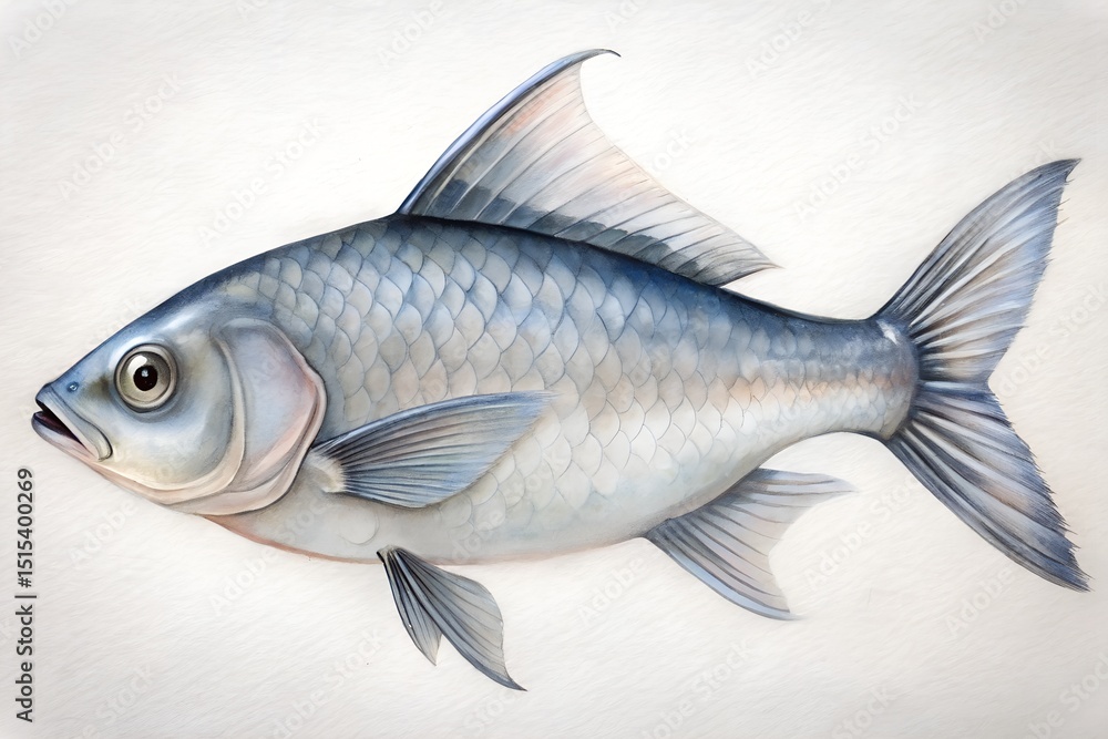 Fototapeta premium fresh fish on a white background