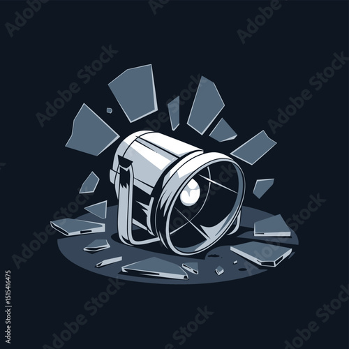 vector icons for cinema, Director's Chair , theatrical roles, video tape, cinema shattered spotlight, Theater Ticket
