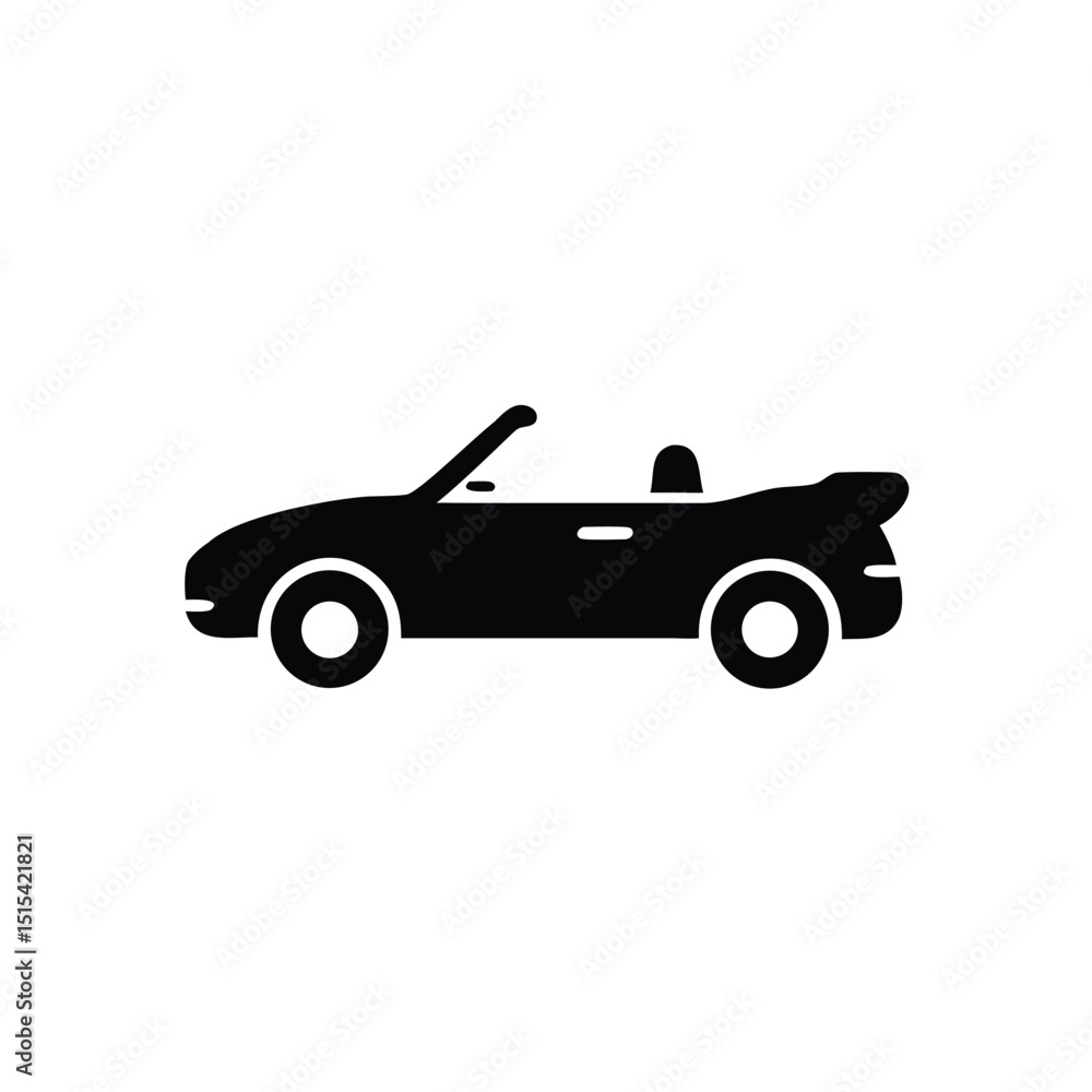 Fototapeta premium Convertible car silhouette 