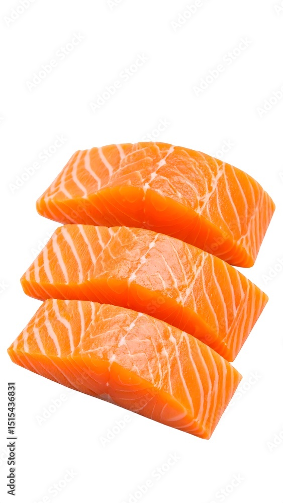 Fresh Salmon Filets with White Background. Fresh Salmon Filets with White Background.